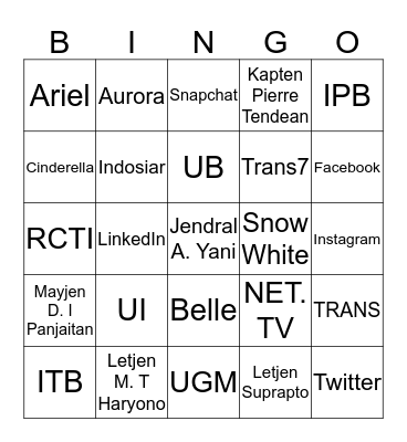 BINGO Card