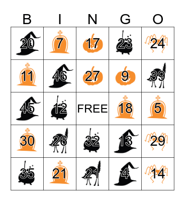 HALLOWEEN  Bingo Card