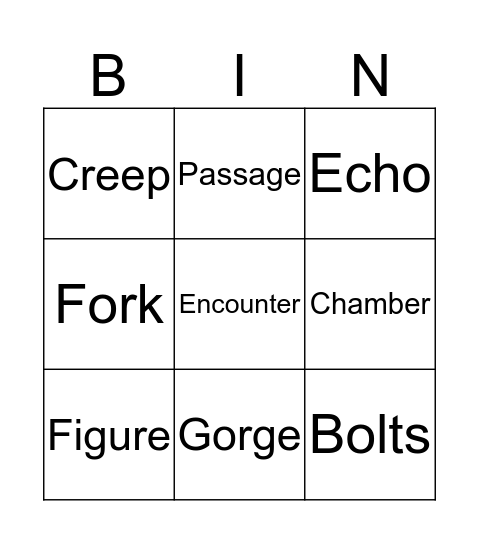 Vocab Bingo Card