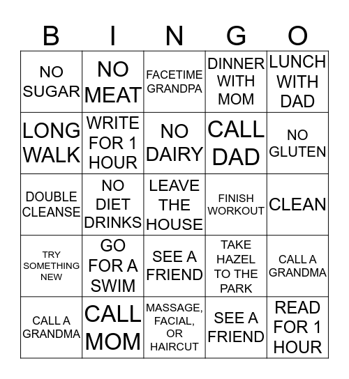 BE A GOOD HUMAN Bingo Card