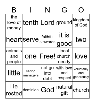 REVIEW Bingo Card