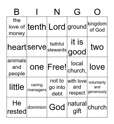 REVIEW Bingo Card