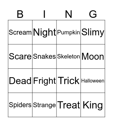 This is Halloween Bingo Card