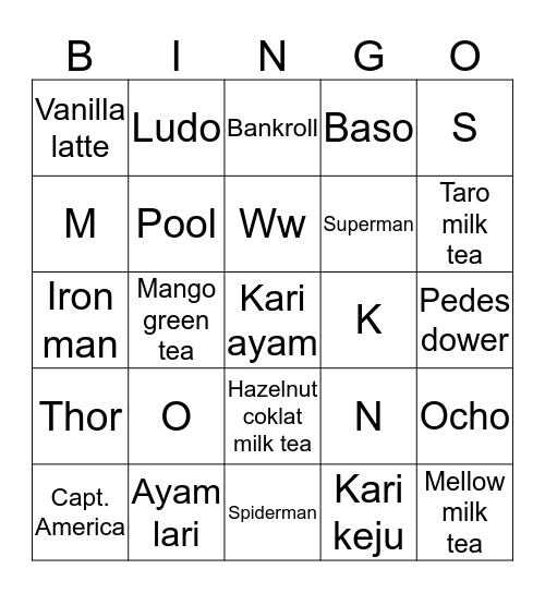 Bingo Card