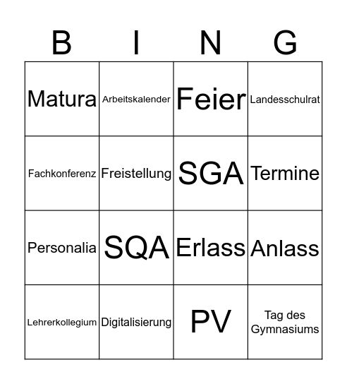 Bullshit-Konferenz-Bingo Card