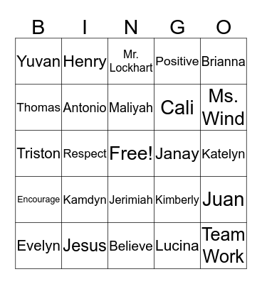 Power of Peers Bingo Card