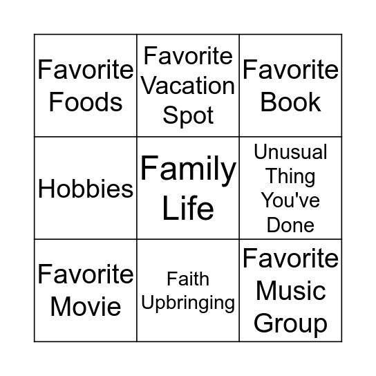 Everyone Belongs! Bingo Card