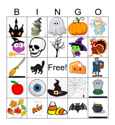 Halloween Bingo Card