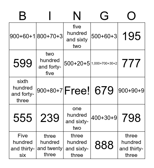 Word Forms Bingo Card