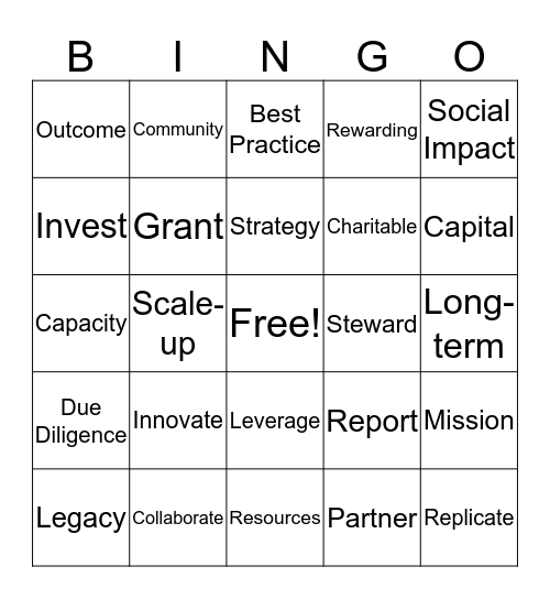 Lingo Bingo Card