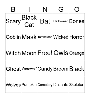 HALLOWEEN   PARTY   BINGO Card