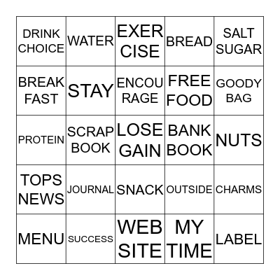 TOPS CONTEST WEEK 4 Bingo Card