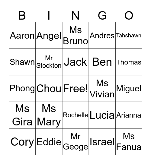 Hiram Johnson  Bingo Card