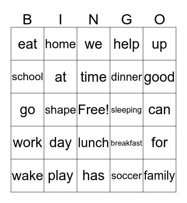 Your Day Bingo Card