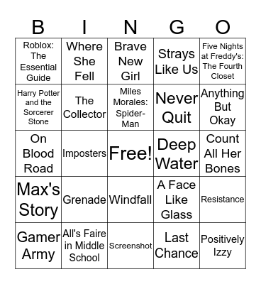 Book Fair Bingo!! Bingo Card