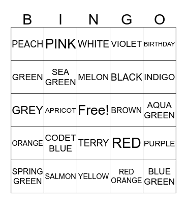 Terry's Birthday Drinking Bingo Card