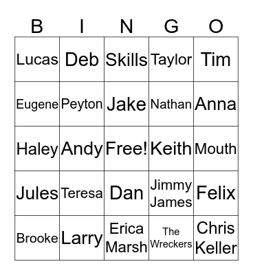 Seasons 1 & 2 OTH Bingo Card