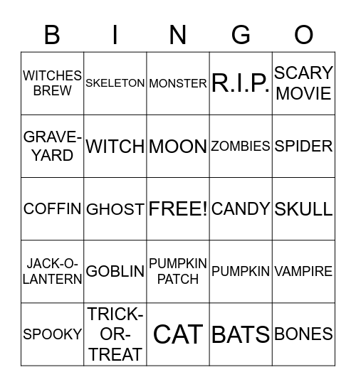 HALLOWEEN BINGO Card