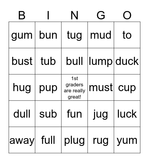 Short i Bingo (Week 2) Bingo Card