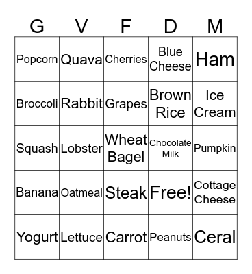 Health Bingith Bingo Card