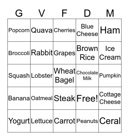 Health Bingith Bingo Card