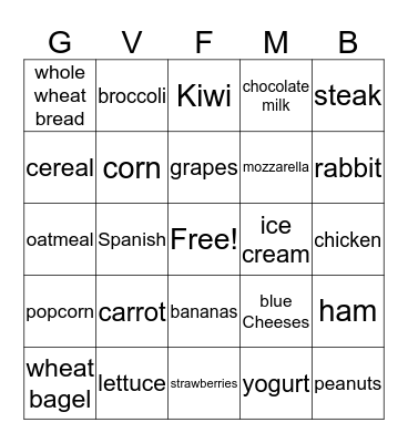 Health Bingo Card