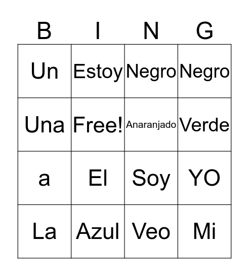 Matthew Bingo Card