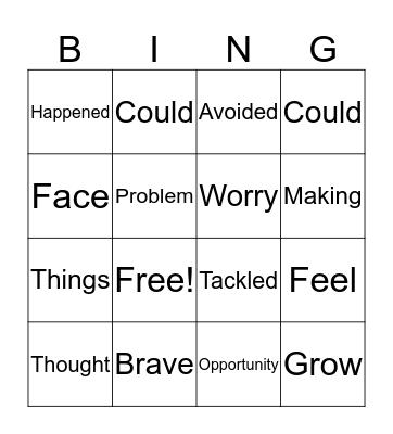 What to do with a Problem Bingo Card