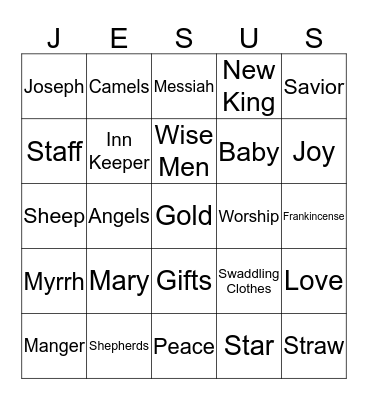 CHRISTMAS BINGO Card
