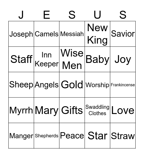 CHRISTMAS BINGO Card