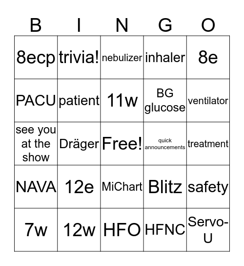 RC Week Huddle BINGO Card