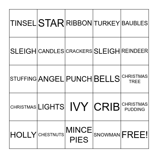 Bingo Card