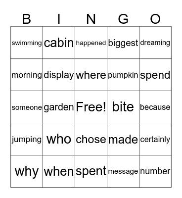 Bingo Card