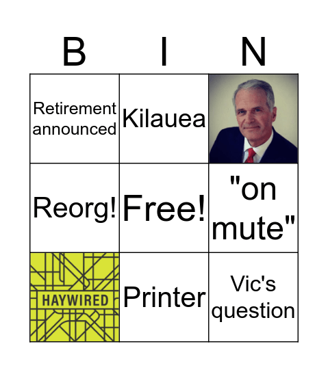 Staff Meetings Bingo Card