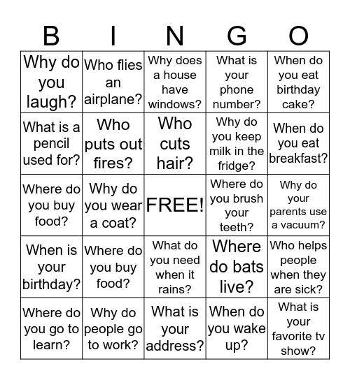 WH Bingo Card