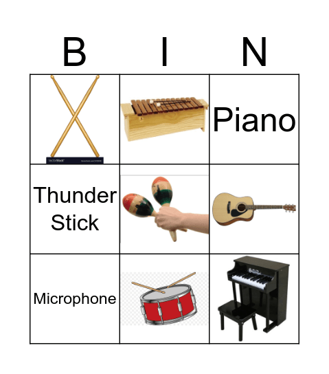 Music  Bingo Card