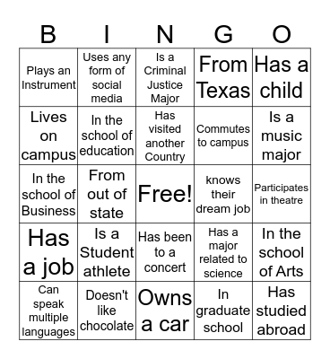 Bingo Card