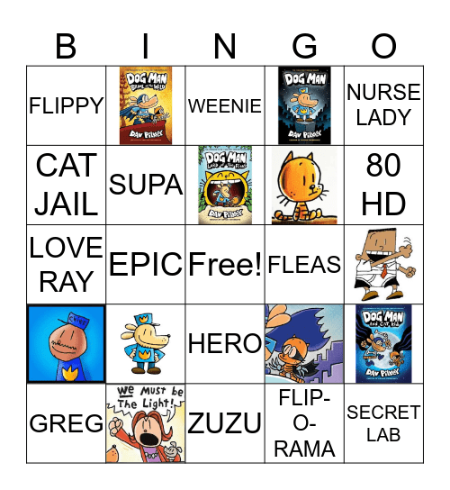 DOG MAN Bingo Card