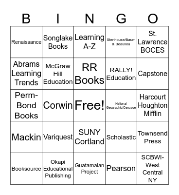 Exhibtior BINGO Card