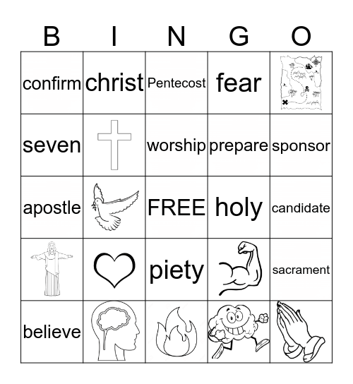 Confirmation Bingo Card