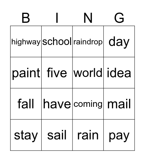 Unit 2 Week 2 Bingo Card