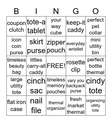 THIRTY ONE BINGO Card