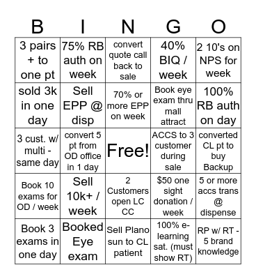 CEE Journey Bingo Card