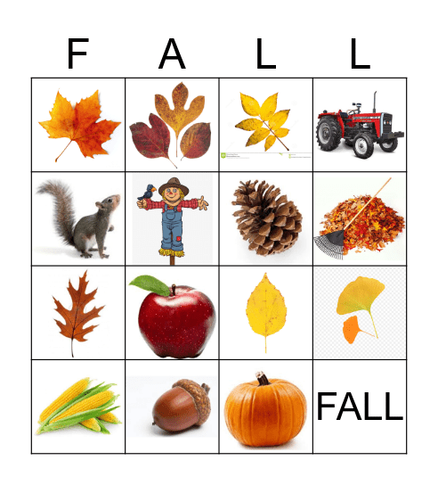 FALL Bingo Card