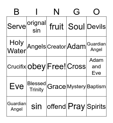 Jesus is Life Bingo Card