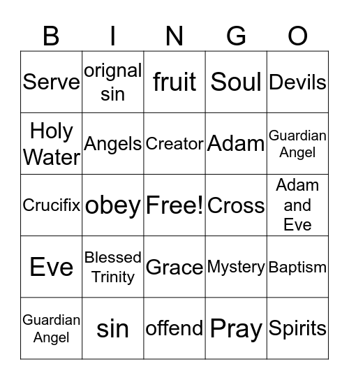 Jesus is Life Bingo Card