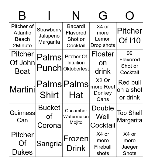 PFC BINGO Card