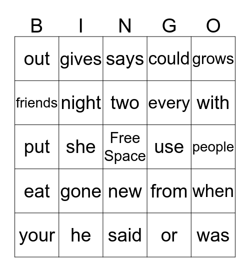 "Where Do Frogs Come From" Word Power Bingo Card
