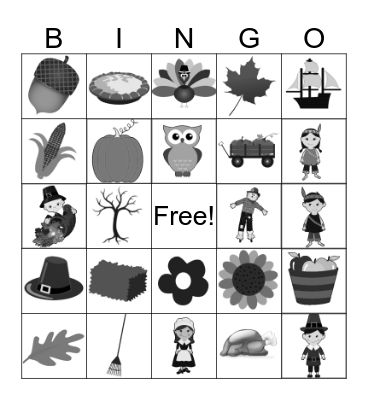 Thanksgiving Bingo Card