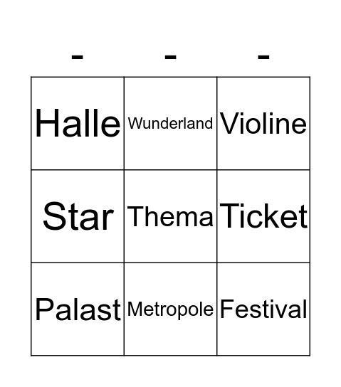 Internationalismen Bingo Card